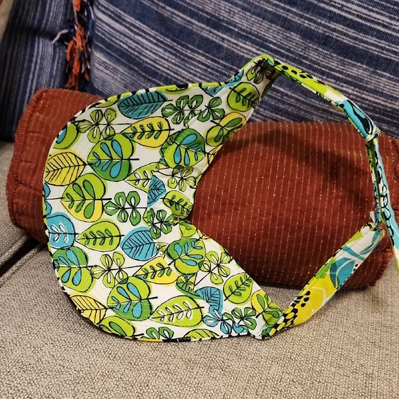 Vera Bradley Leafy Green and Blue Visor - Picture 3 of 5
